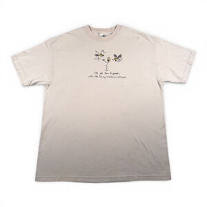 Vintage Flying Monkeys Shirt Adult EXTRA LARGE Gray Stick Figure Humor Funny Y2K